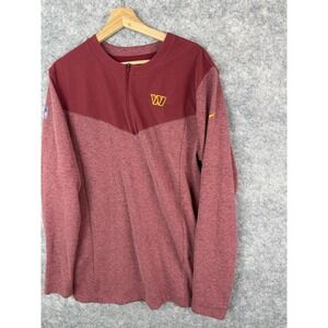 Washington Commanders Pullover Men's Large Sideline Lockup Quarter Zip NFL NFC